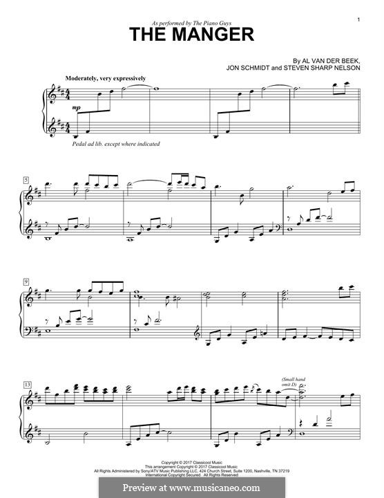 The Manger (The Piano Guys): Для фортепиано by Jon Schmidt, Al van der Beek, Steven Sharp Nelson