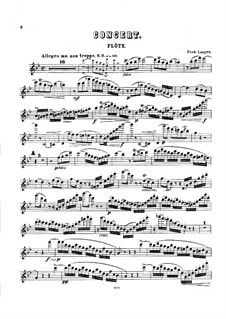 Концерт для флейты с оркестром соль минор, Op.3: Сольная партия by Фердинанд Лангер