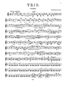 Фортепианное трио фа мажор: Партия скрипки by Рафаэлло Лаццари
