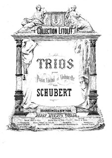 Два фортепианных трио, Op.99, 100: Партитура by Франц Шуберт