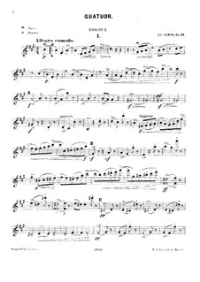 Струнный квартет ля мажор, Op.24: Скрипка I by Антон Симон