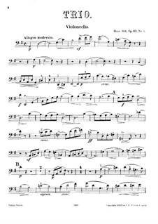 Фортепианное трио соль мажор, Op.63 No.1: Партия виолончели by Ганс Зитт