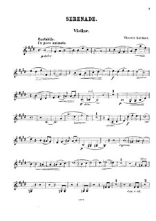 Серенада для фортепианного трио: Партия скрипки by Теодор Кирхнер