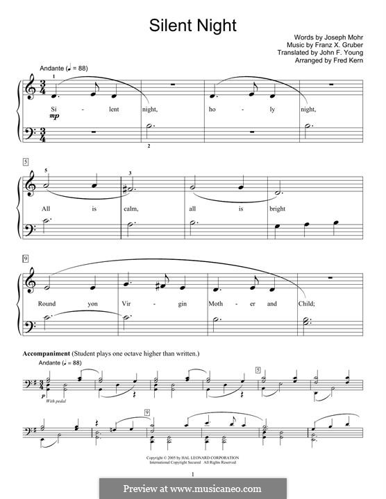 Piano version: Для одного исполнителя by Франц Ксавьер Грубер