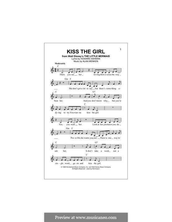 Kiss the Girl (from The Little Mermaid): Мелодия by Alan Menken