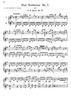 Восемь ноктюрнов для двух гитар, Op.37: Ноктюрн No.1 соль мажор by Антуан де Луайе