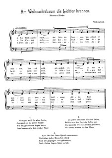 Am Weihnachtsbaum die Lichter brennen: Für Stimme und Klavier by Unknown (works before 1850)