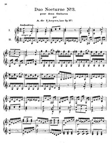 Восемь ноктюрнов для двух гитар, Op.37: Ноктюрн No.3 до мажор by Антуан де Луайе