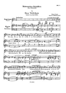Muttergottes-Sträusslein zum Mai-Monate, S.316: Nr.1 Das Veilchen by Франц Лист