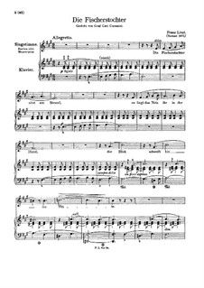 Die Fischerstochter, S.325: Klavierauszug mit Singstimmen by Франц Лист