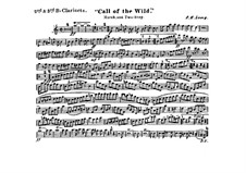 Call of the Wild: Clarinets II, III in B parts by Франк Хойт Лоузи