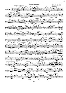 Фортепианное трио No.3 ля минор, Op.124: Партия виолончели by Луи Шпор