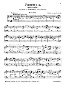 Пастораль для фортепиано, фисгармонии, двух скрипок и виолончели, Op.52B: Партия фисгармонии by Карл Адольф Лоренц