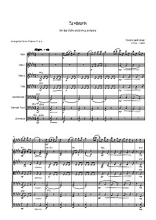 Тамбурин фа мажор: For violin and strings by Франсуа Жозеф Госсек