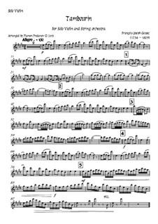Тамбурин фа мажор: For violin and strings - solo violin part by Франсуа Жозеф Госсек