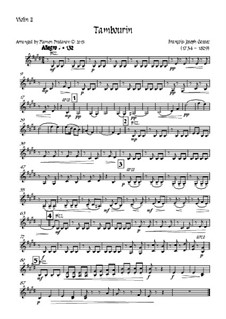 Тамбурин фа мажор: For violin and strings - violin II part by Франсуа Жозеф Госсек