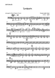 Тамбурин фа мажор: For violin and strings - solo violoncello part by Франсуа Жозеф Госсек