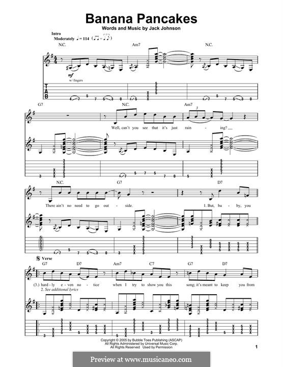 J. Johnson Banana Pancakes ноты на MusicaNeo