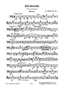 Серенада для скрипки с оркестром, Op.4: Партия фагота by Альфредо д'Амброзио