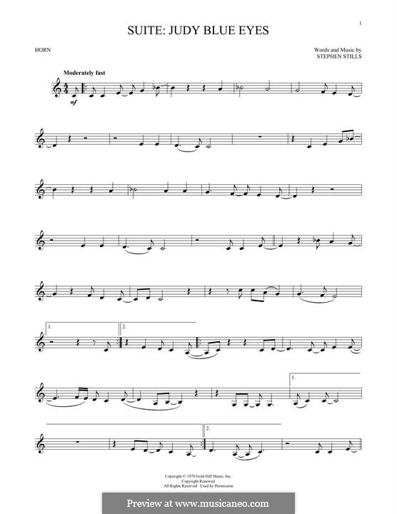 Suite: Judy Blue Eyes (Crosby, Stills & Nash): For horn by Stephen Stills