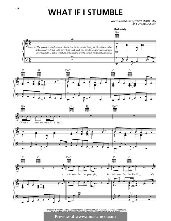 What If I Stumble (dc Talk): Для голоса и фортепиано (или гитары) by Toby McKeehan, Daniel Joseph