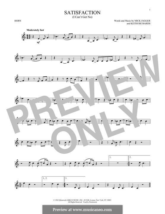 (I Can't Get No) Satisfaction (The Rolling Stones): For horn by Keith Richards, Mick Jagger