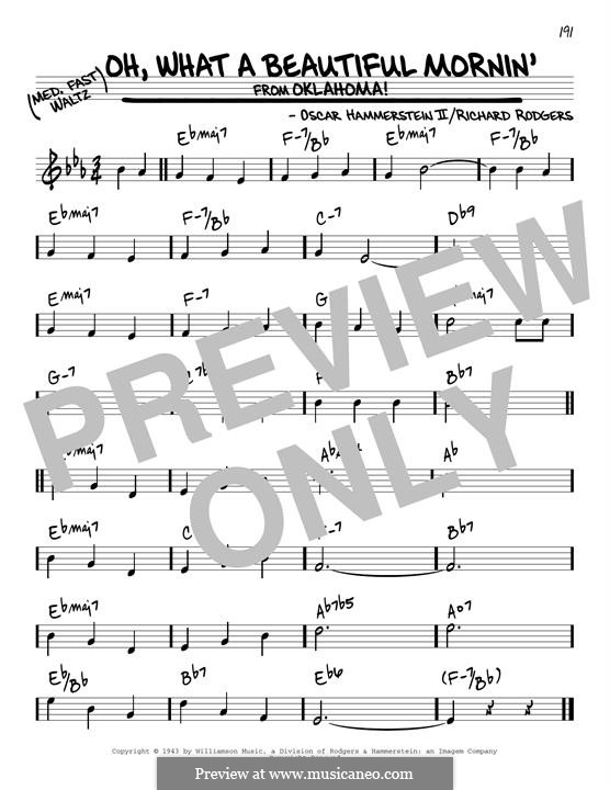 Oh, What a Beautiful Mornin' (from 'Oklahoma!'): Для гитары by Richard Rodgers