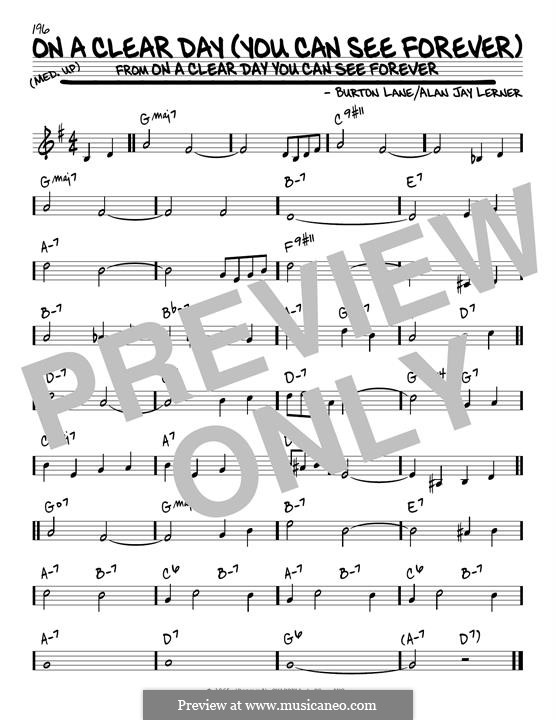On a Clear Day (You Can See Forever): Для гитары by Burton Lane