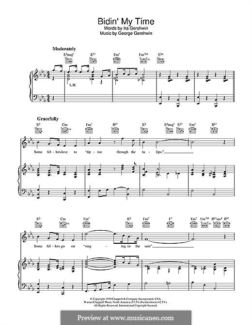 Bidin' My Time: Для голоса и фортепиано by Джордж Гершвин