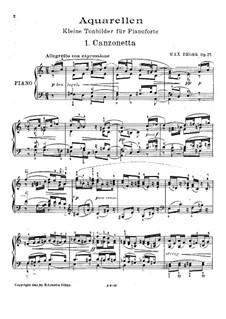 Акварели, Op.25: Акварели by Макс Регер