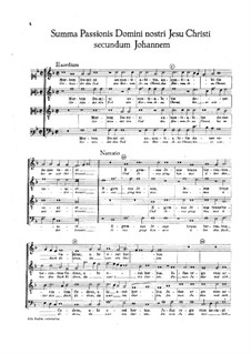Summa Passionis Domini nostri Jesu Christe secundum Johannem: Summa Passionis Domini nostri Jesu Christe secundum Johannem by Балтазар Резинариус