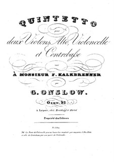 Струнный квинтет No.10 фа минор, Op.32: Партии by Жорж Онсло