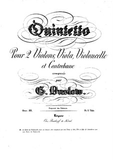 Струнный квинтет No.11 си-бемоль мажор, Op.33: Партии by Жорж Онсло