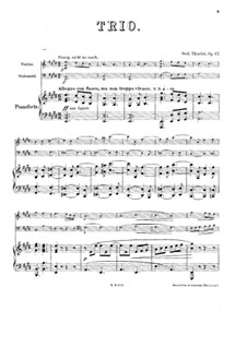 Фортепианное трио ми мажор, Op.47: Фортепианное трио ми мажор by Фердинанд Тьерио