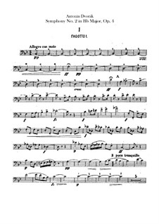 Симфония No.2 си-бемоль мажор, B.12 Op.4: Партии фаготов by Антонин Дворжак