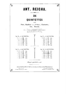 Квинтет для духовых инструментов ре минор, Op.100 No.2: Партия флейты by Антон Рейха