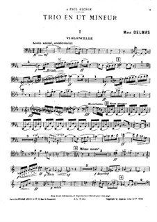 Фортепианное трио до минор: Партия виолончели by Марк Дельма