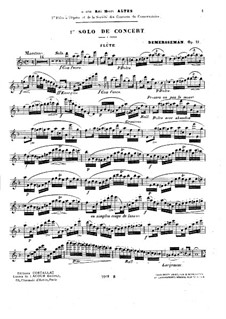 Концертное соло для флейты и фортепиано No.1, Op.19: Сольная партия by Жюль Демерссман