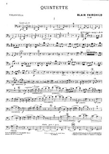 Фортепианный квинтет ре минор, Op.20: Партия виолончели by Блэр Фэйрчайлд