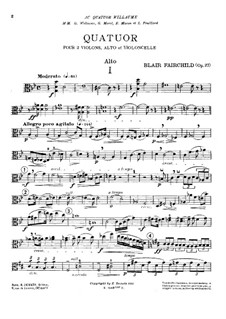 Струнный квартет соль минор, Op.27: Партия альта by Блэр Фэйрчайлд