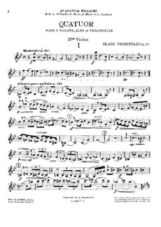 Струнный квартет соль минор, Op.27: Скрипка II by Блэр Фэйрчайлд