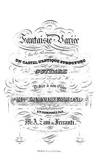 Фантазия с вариациями на тему романса 'Un castel d'unique structure', Op.20: Для гитары by Марко Аурелио Цани де Ферранти