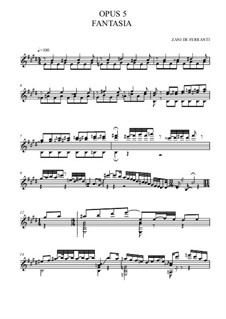 Фантазия с вариациями на тему из 'Венецианского карнавала', Op.5: Для гитары by Марко Аурелио Цани де Ферранти