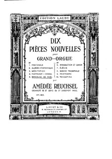 Десять новых пьес, Op.180: No.5 Berceuse de Noël by Амедей Рёшcель