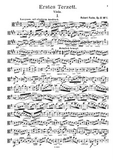 Струнное трио ми мажор, Op.61: Партия альта by Роберт Фукс