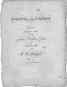 Иосиф: Для струнного квартета – партии by Этьен Меуль