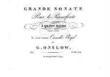 Большая соната для фортепиано в четыре руки No.1, Op.7: Партии by Жорж Онсло