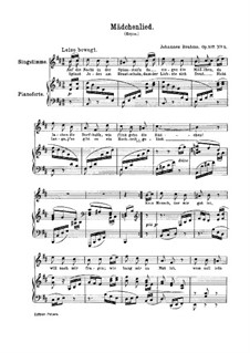 Пять песен, Op.107: Nr.5 Mädchenlied by Иоганнес Брамс