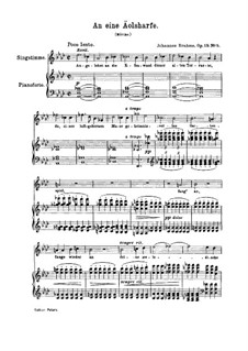 Пять поэм, Op.19: No.5 К эоловой арфе by Иоганнес Брамс