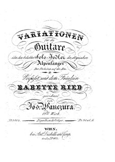 Вариации для гитары, Op.23: Вариации для гитары by Йозеф Ванчура